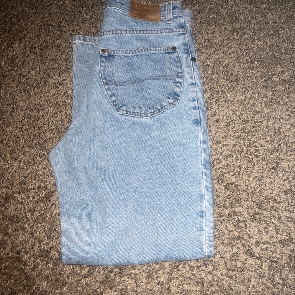 Structure Jeans Size 32S Vintage Made In USA Light Blue Wash